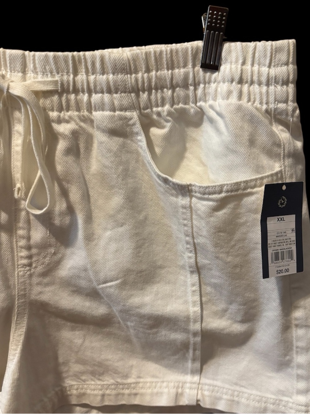 Universal Threads Womens High-Rise Drawstring Denim Beach Shorts - White XXL - Picture 3 of 6